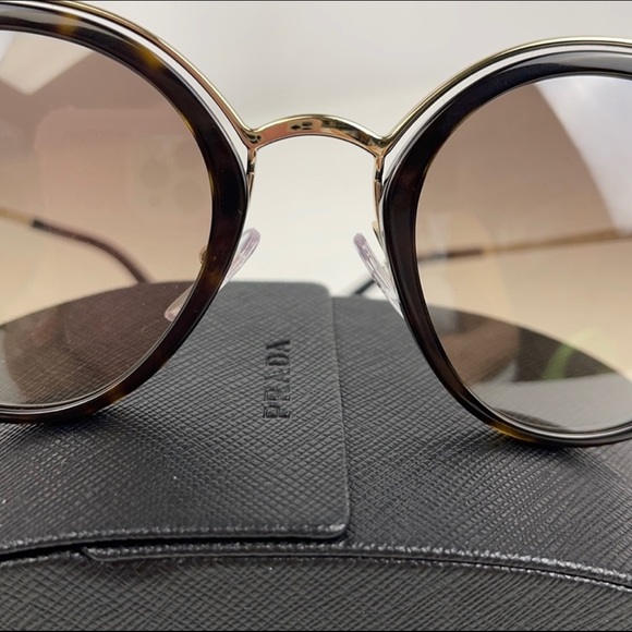 Prada Ladies Black Oval Sunglasses - Picture 7 of 13
